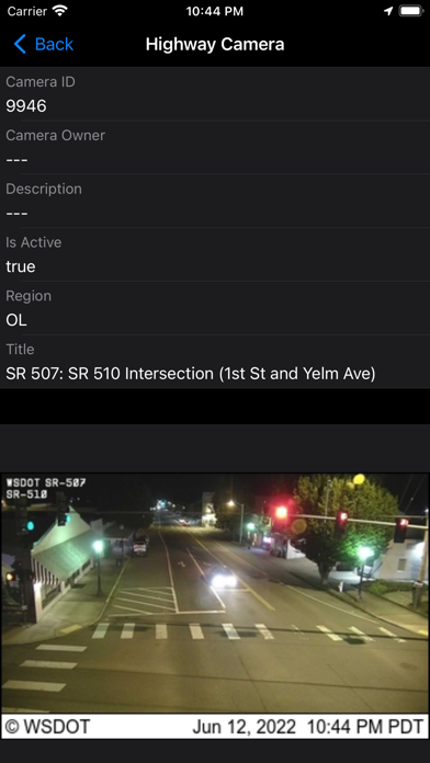 Washington Road Report Screenshot
