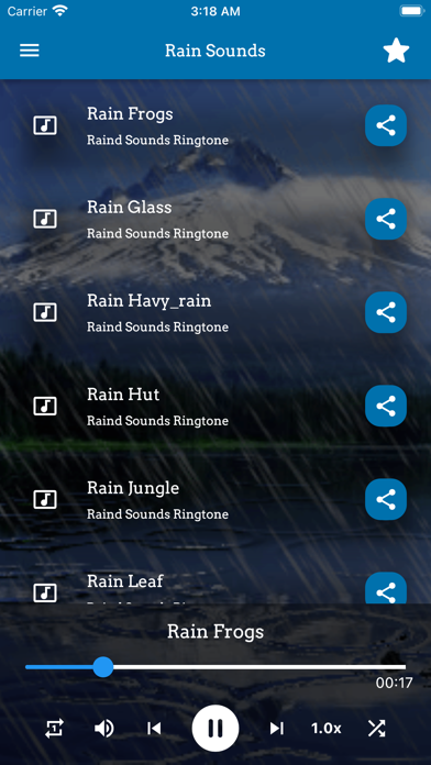 Rain Sounds Ringtones Screenshot
