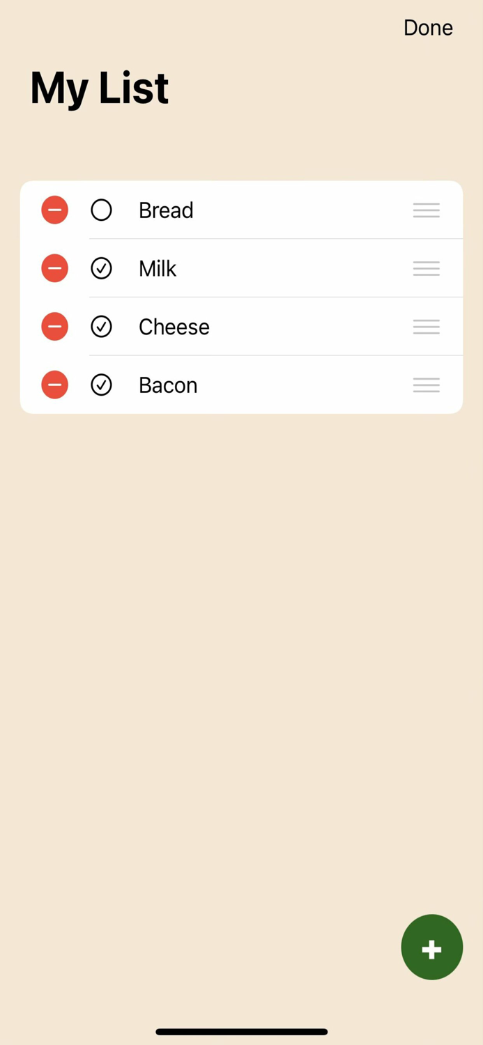 Shopping List Simple List