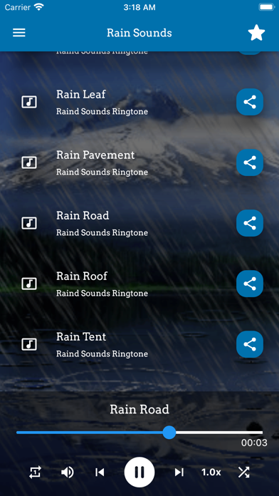 Rain Sounds Ringtones Screenshot
