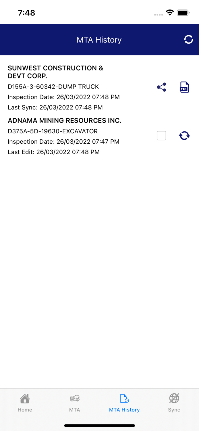 Komatsu Machine Touch App