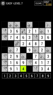 kakuro puzzle iphone screenshot 1