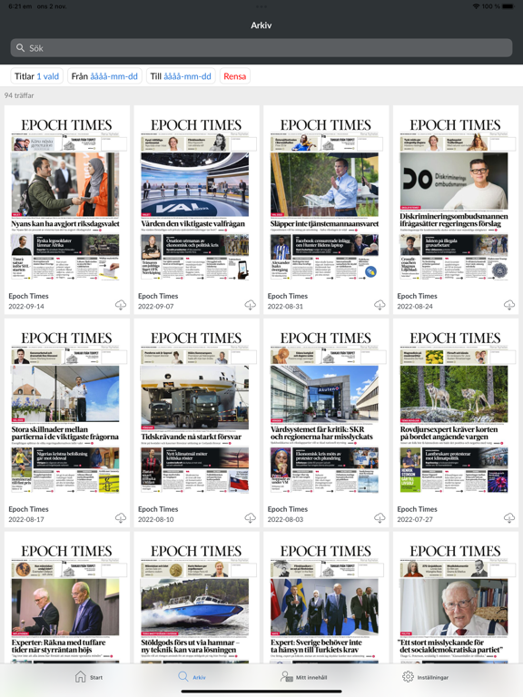 Screenshot #5 pour Svenska Epoch Times e-tidning