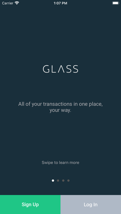 GLASS Financial App Screenshot