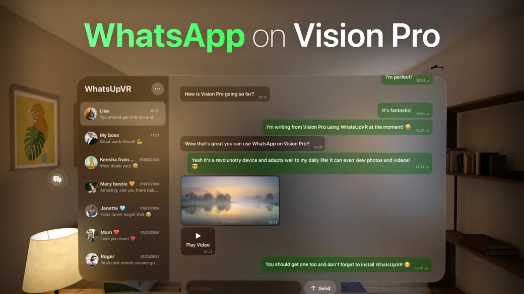 WhatsUpVR for WhatsApp screenshot 1