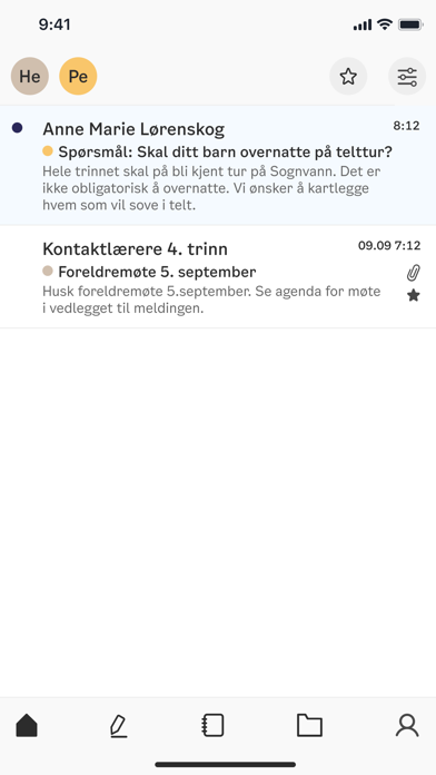 Skolemelding foresatte Screenshot