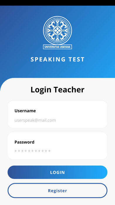 Teacher Speaking Test Screenshot