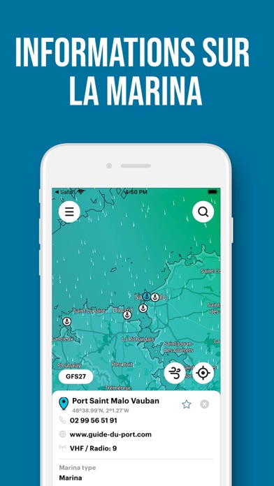 Screenshot #1 pour WindHub: météo marine et carte