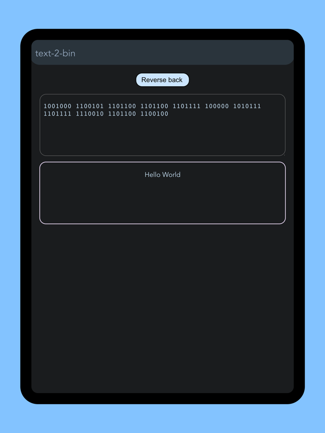 ‎Text-To-Binary Converter Screenshot