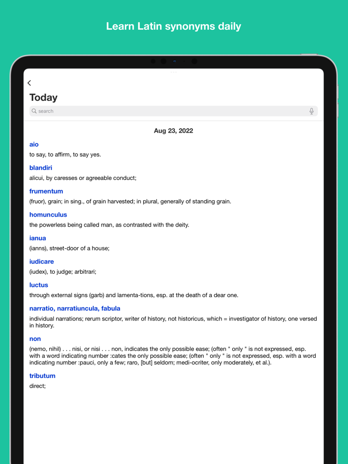 Latin synonym handbook