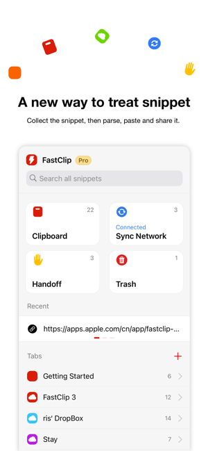‎FastClip – Screenshot des Snippets-Editors