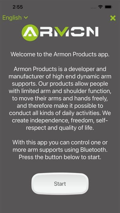 Armon wireless control Screenshot
