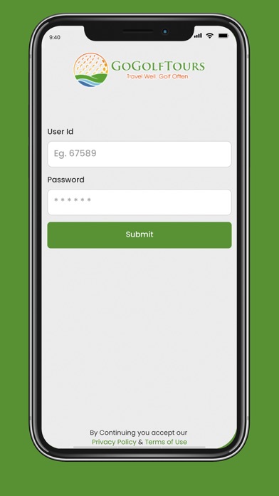 GoGolf Tours Screenshot