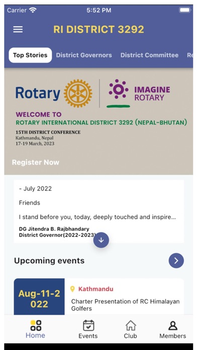 RI District 3292 Screenshot 1 - AppWisp.com