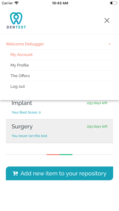 DenTest Dentistry Exam Screenshot