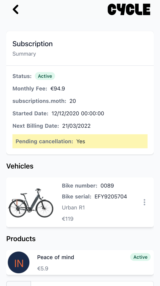 #4. CYCLE Subscription (iOS) Podle: Cycle Mobility Service GmbH