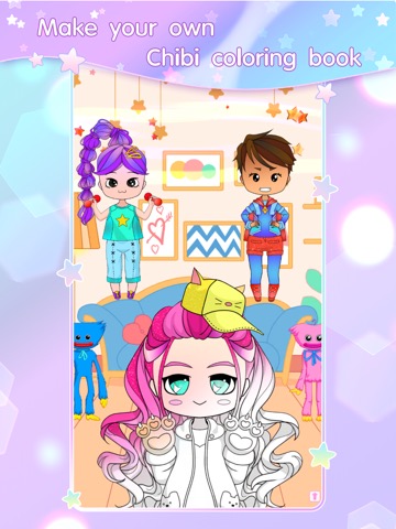 塗り絵アニメちび人形:着せ替え女の子ゲームとキャラクター作成のおすすめ画像1