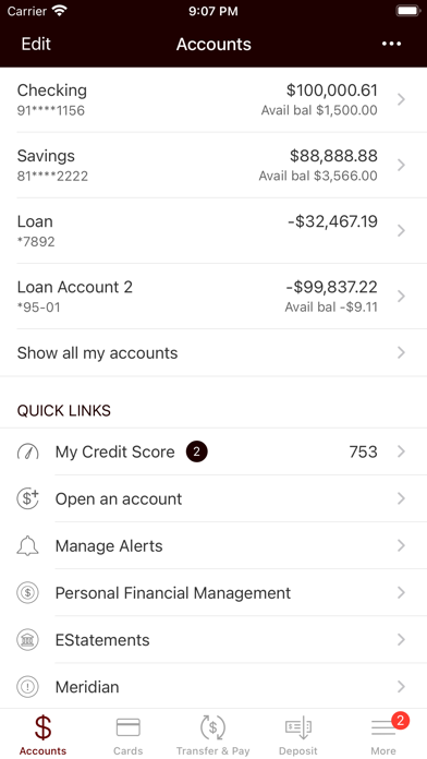 Landmark Bank Mobile Banking Screenshot