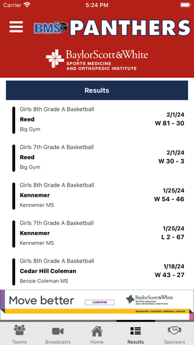 Duncanville ISD Athletics Screenshot