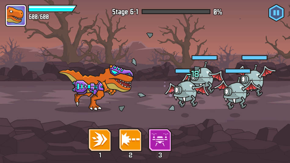 #3. CyberDino: T-Rex vs. Robots (iOS) 来自: CrazyGames.com