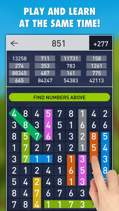 Hidden Numbers Math Game Screenshot