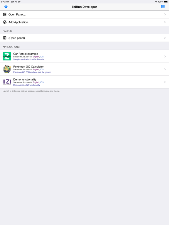 Screenshot #4 pour iiziRun Developer