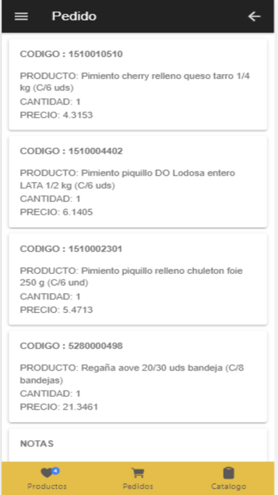 Picking Málaga Pedidos Screenshot