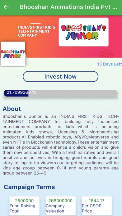 Infubiz-Invest in Startups Screenshot