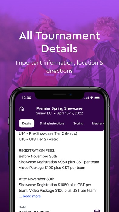 Premier Events Screenshot