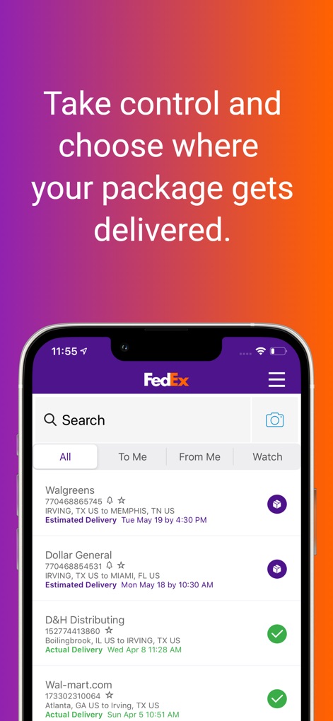 FedEx Mobile - Centralized Tracking Hub
