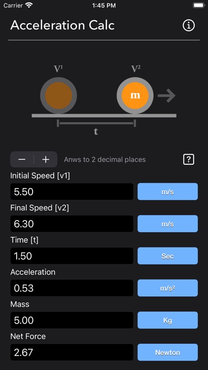 Acceleration Calculator Plus screenshot-4