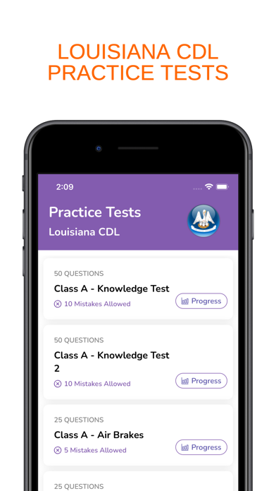 Louisiana LA CDL Permit Prep Screenshot