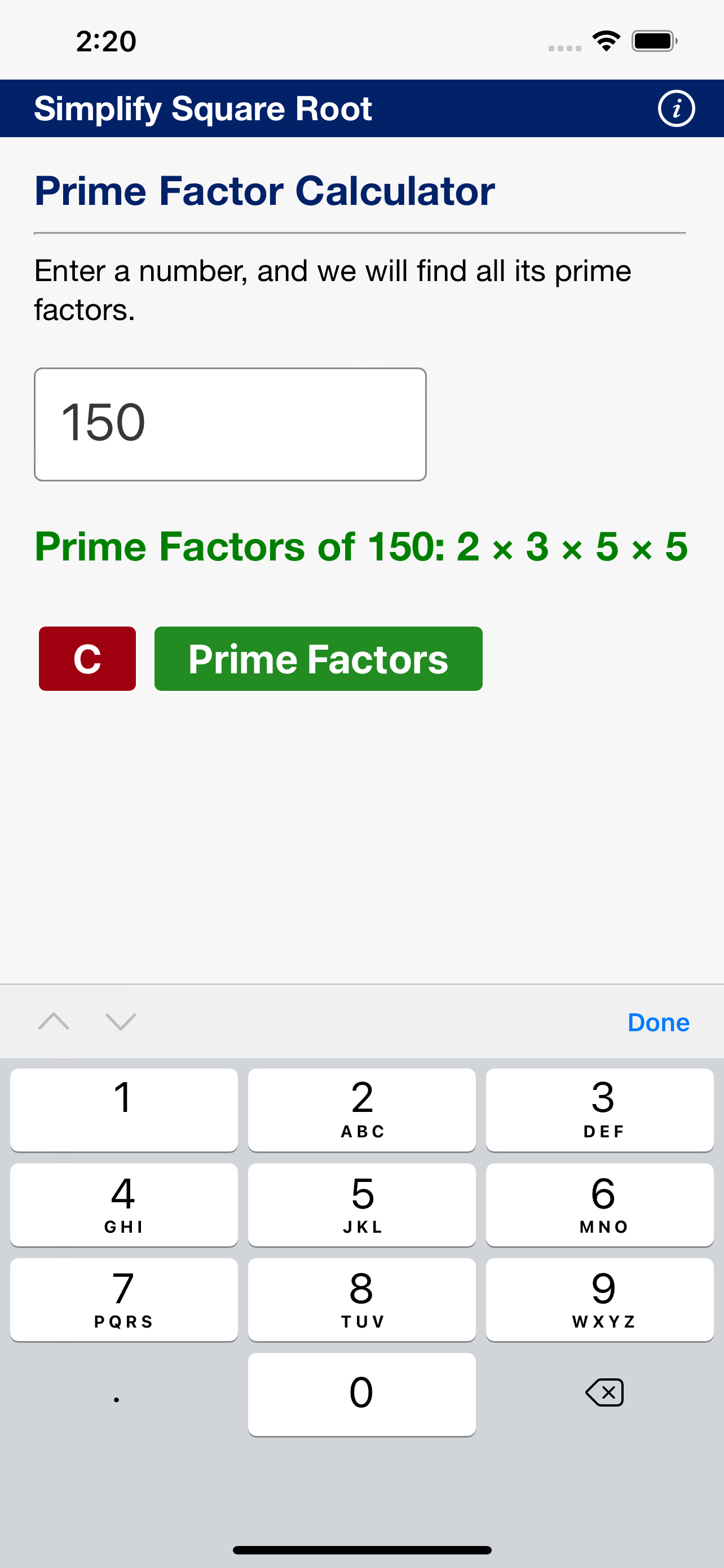 Simplify Square Root