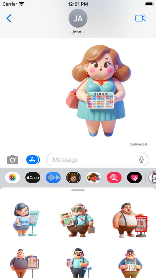 #5. Bingo Player Stickers (iOS) Podle: Paul Scott