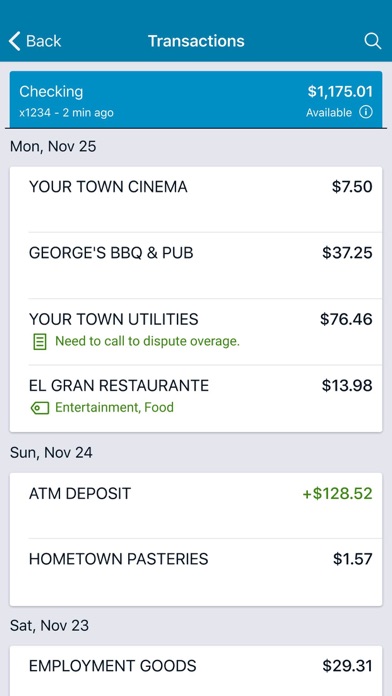First Neighborhood Bank Screenshot
