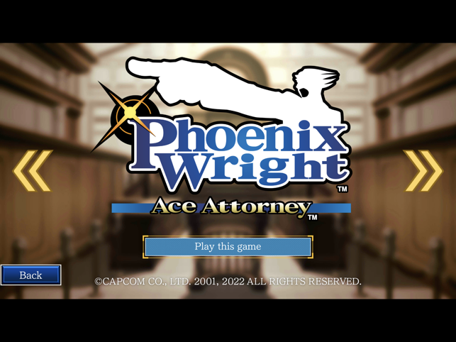 Captura de tela da trilogia Ace Attorney