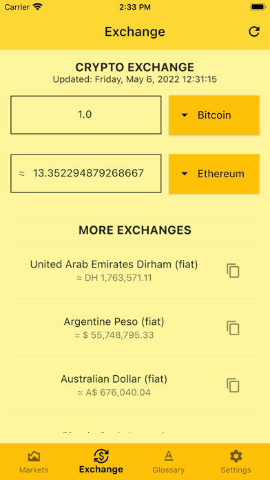 CryptoExchange Screenshot