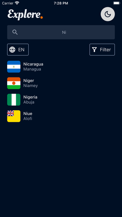 Countries Info A-Z Screenshot