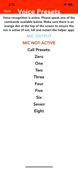 Game screenshot PTZOptics Voice Presets Helper apk