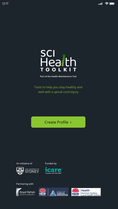 SCI Health Toolkit Screenshot