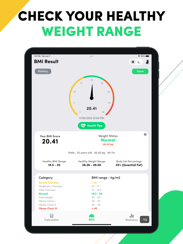 BMI Calculator - Height Weight