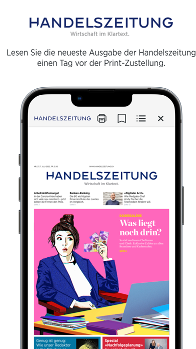 Handelszeitung e-Paper Screenshot