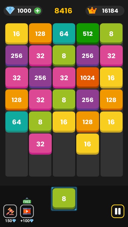 2048 Endless: X2 Blocks Puzzle