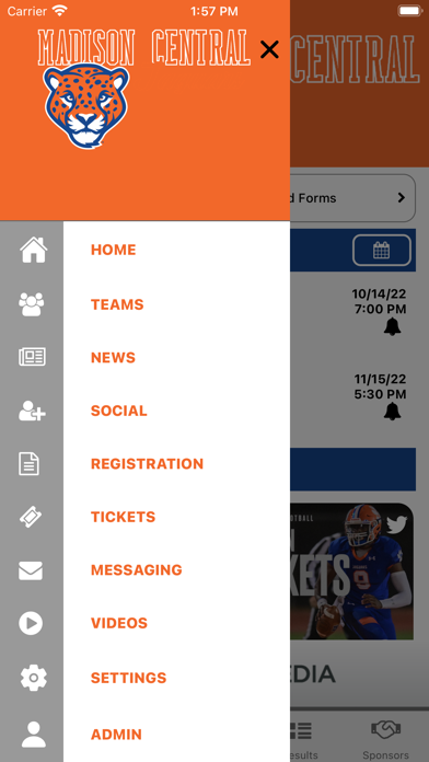 Madison Central Athletics Screenshot
