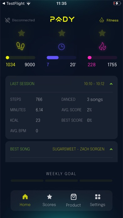 PADY Fitness Screenshot