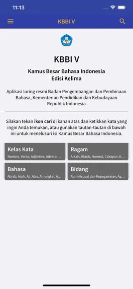 Game screenshot Kamus Besar Bahasa Indonesia apk