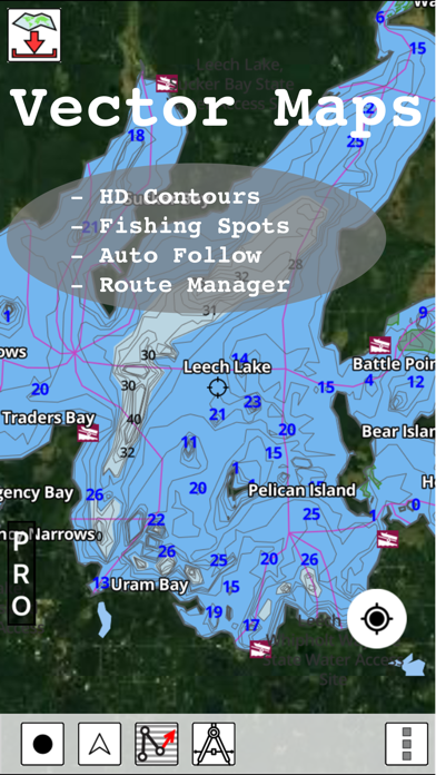 Minnesota Fishing : Lake Maps Screenshot
