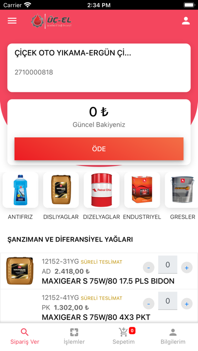 ÜÇEL Bayi Portalı Screenshot