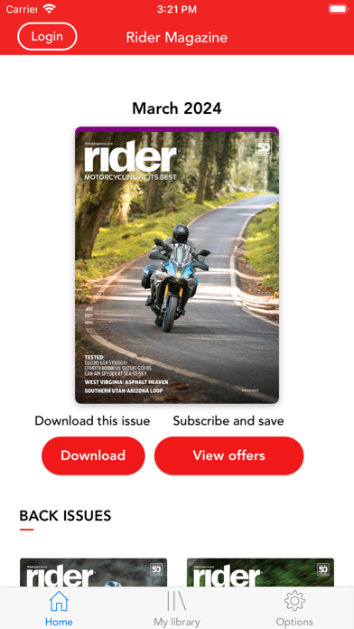 Rider Magazine. Screenshot