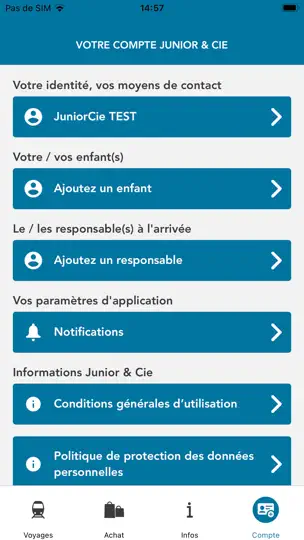 Capture d'écran de JUNIOR & Cie sur iPhone 4